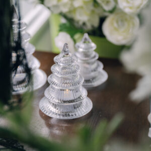 Set de 3 Árboles de Cristal para Velas LED