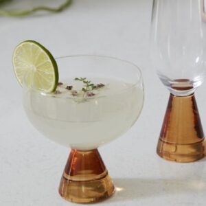 Copas Harper de Champagne o Coctel - Set de 4 (Ámbar)