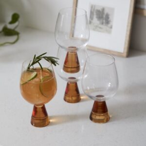 Copas Harper de Vino o Coctel - Set de 4 (Ámbar)