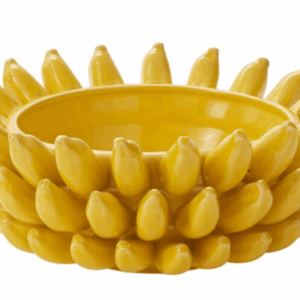 Bowl de Bananas en Cerámica Amarilla