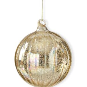 Bola de Cristal Dorado Acanalado