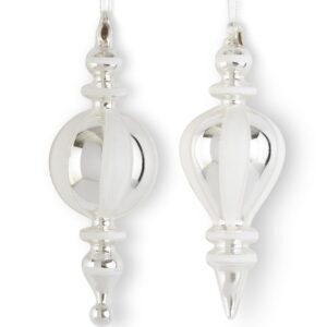 Set de Finiales Blancos y Plateados