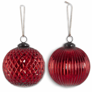 Set de 2 Adornos de Cristal Mercury