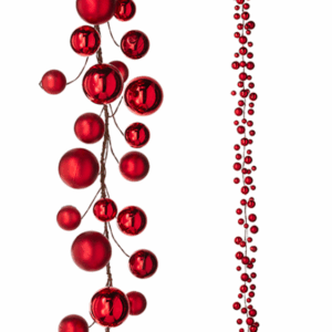 Guirnalda de Esferas Rojas – 6 ft