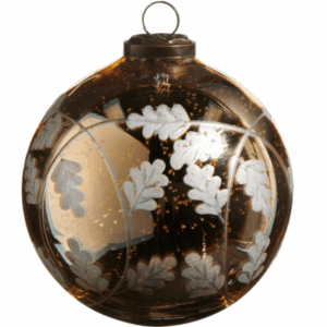 Bronze Oak Leaf Mercury Glass Ornament 5"